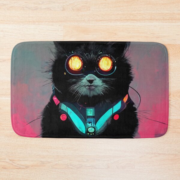 Item preview, CyberPunk Hacker Cat designed and sold by MilesJager.