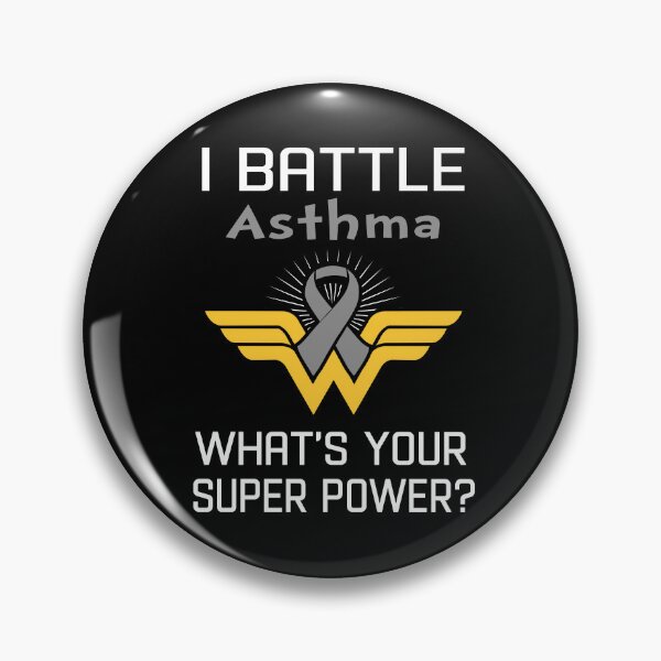 Item preview, I Battle Asthma What's Your Super Power Support Asthma Warrior Gifts  designed and sold by Sabfit.