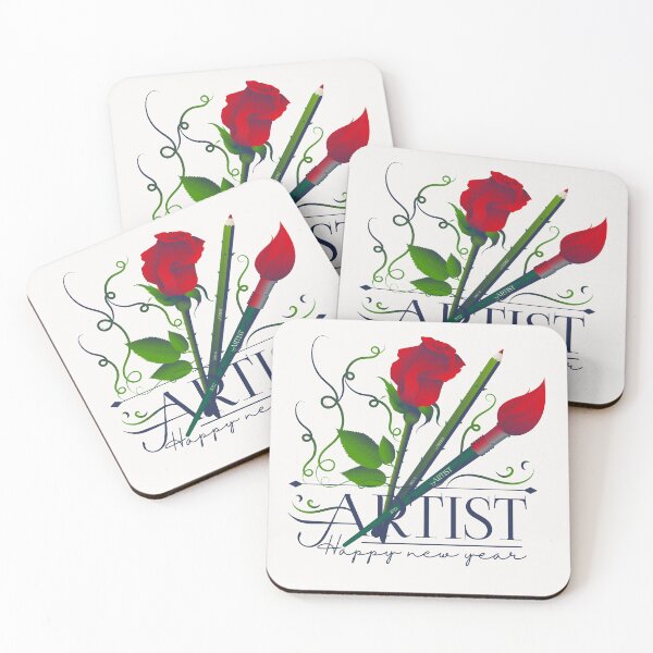 Item preview, 2022 Happy New Year Artist - Flower, Drawing, and Painting tools designed and sold by Lil-imen.