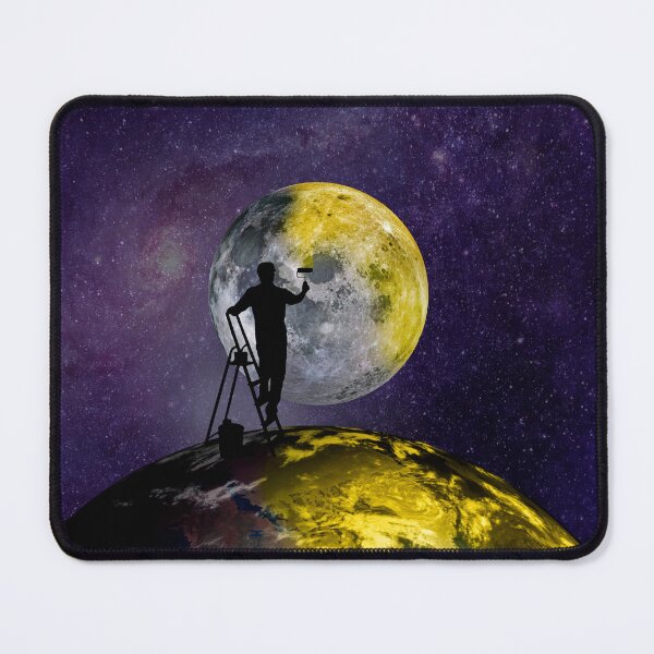 Item preview, planet colour. Moon painting from earth designed and sold by ApurwaArtShop.