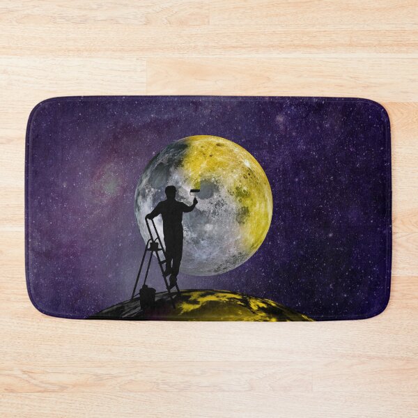 Item preview, planet colour. Moon painting from earth designed and sold by ApurwaArtShop.
