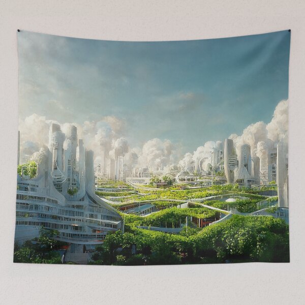 Item preview, Institute City of the Future - Futuristic Utopia Green Garden City - Fallout 4 Concept Art designed and sold by Nicky-Valentine.