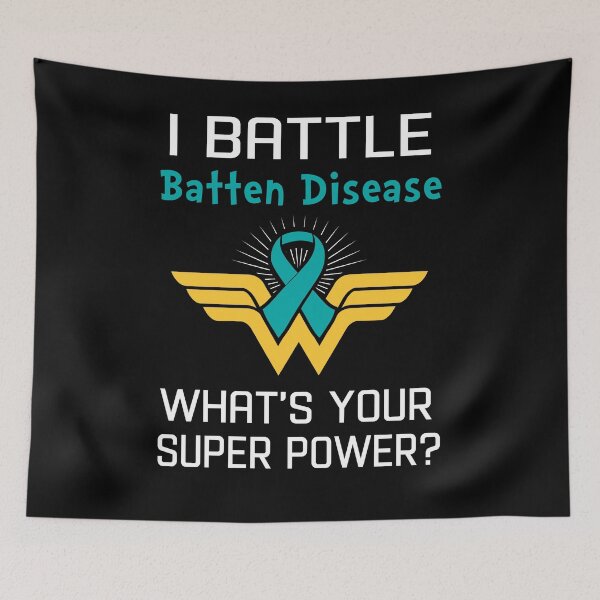 Item preview, I Battle Batten Disease What's Your Super Power Support Batten Disease Warrior Gifts  designed and sold by Sabfit.