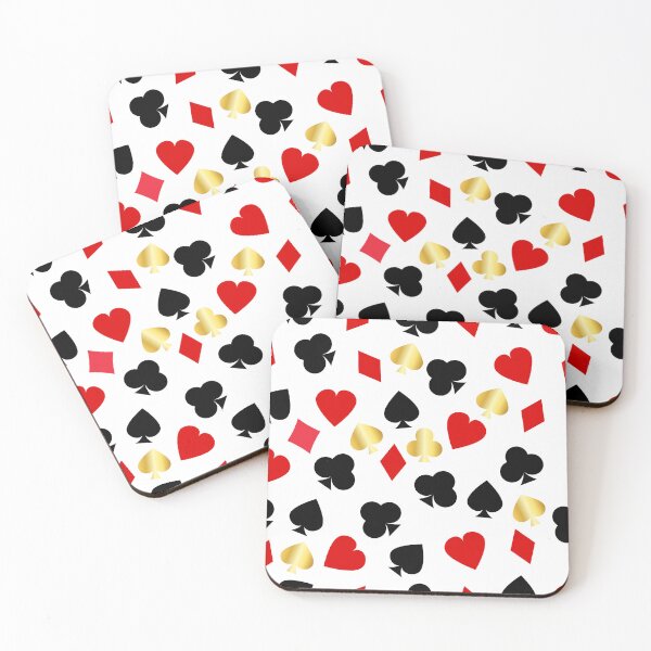 Item preview, Fun Casino Red, Black and Gold Card Suit Pattern designed and sold by silviaol.