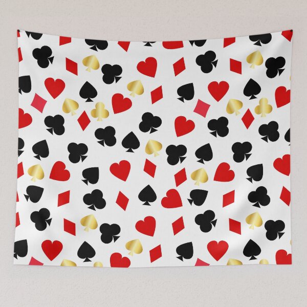 Item preview, Fun Casino Red, Black and Gold Card Suit Pattern designed and sold by silviaol.