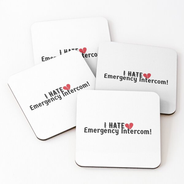 Item preview, I Hate Emergency Intercom Red Broken Heart designed and sold by PaolasPixels.