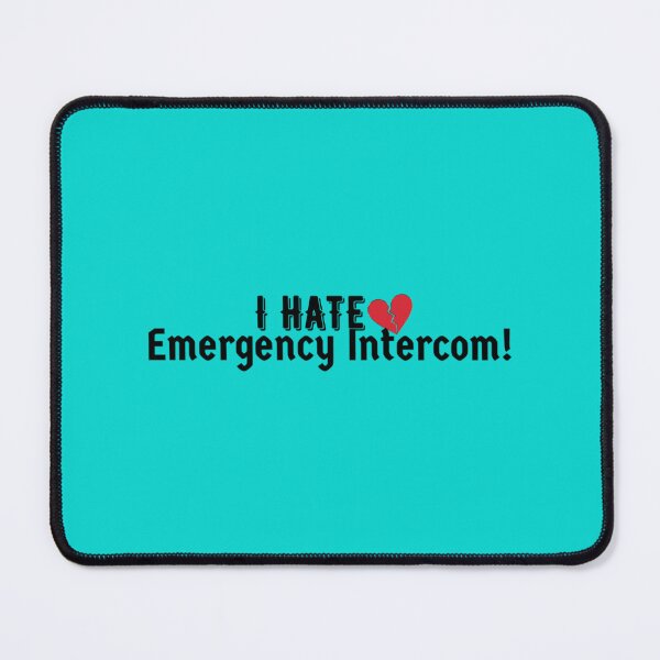 Item preview, I Hate Emergency Intercom Red Broken Heart designed and sold by PaolasPixels.