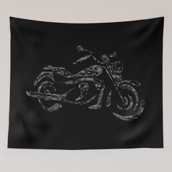 Item preview, MOTORCYCLE  BLACK CHARCOAL CAMO designed and sold by THE AMERICAN TEEVANGELIST.