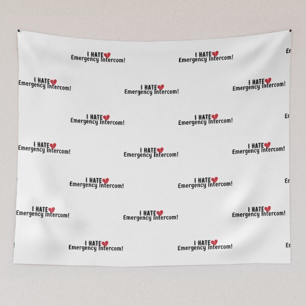 Item preview, I Hate Emergency Intercom Red Broken Heart designed and sold by PaolasPixels.