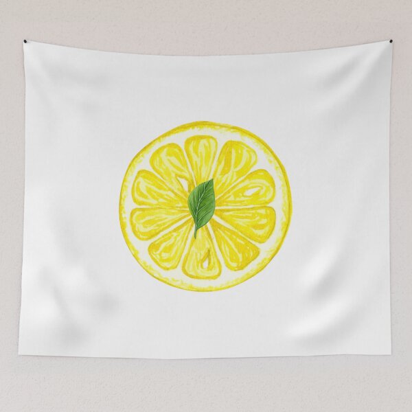 Item preview, Watercolor Lemon Slice with Lemon Leaf designed and sold by silviaol.