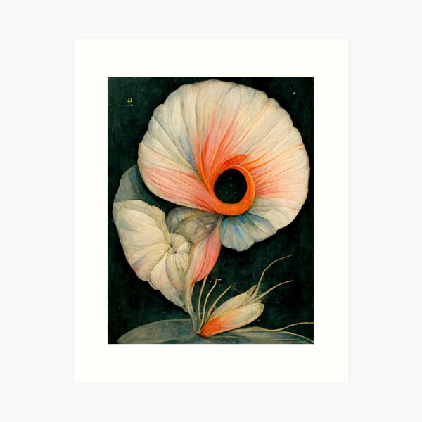 Vista previa del artículo con la obra «Botánica artificial - Event Horizon Hibiscus (Afklinta foramenae)», diseñado y vendido por gabrielaronson.