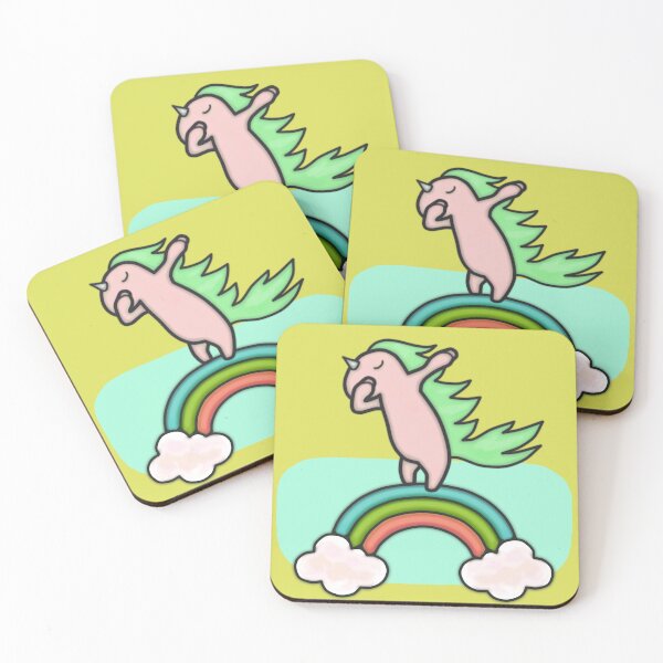 Item preview, Dabbing Unicorn On Rainbow Drawing III - Cute And Colorful Unicorn designed and sold by ViewerEqualsPhoton.