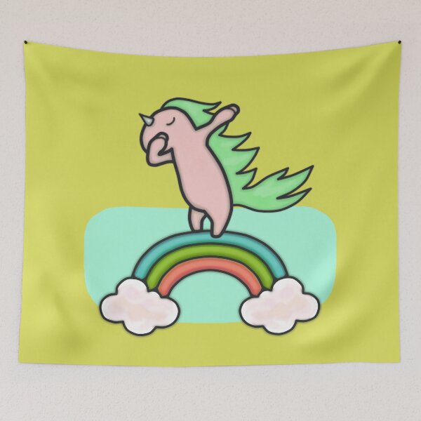 Item preview, Dabbing Unicorn On Rainbow Drawing III - Cute And Colorful Unicorn designed and sold by ViewerEqualsPhoton.