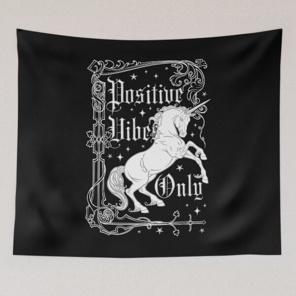 Item preview, Positive Vibes Only Unicorn designed and sold by RavenWake.