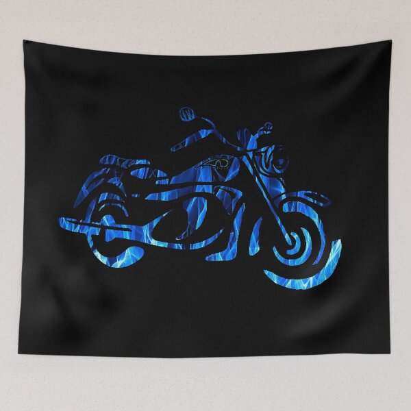 Item preview, MOTORCYCLE SAPHIRE BLUE CAMO designed and sold by THE AMERICAN TEEVANGELIST.
