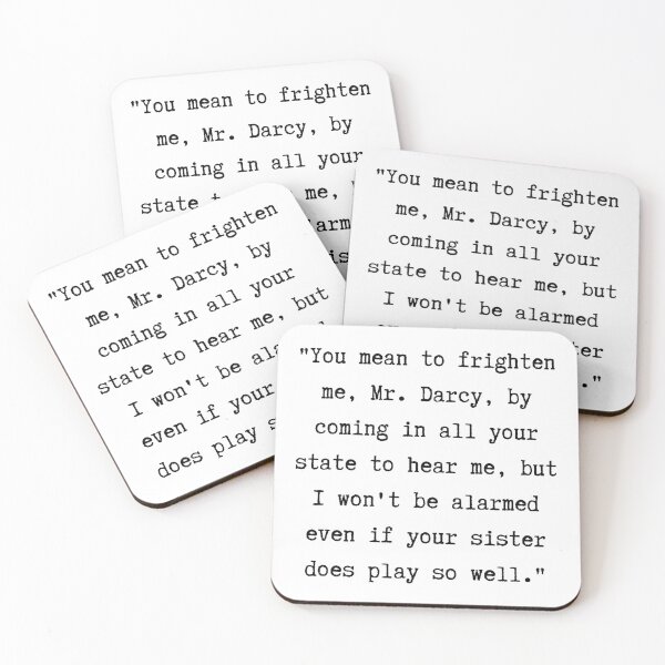 Item preview, Pride and Prejudice Quote | ...I won't be alarmed... designed and sold by WordsToArt.