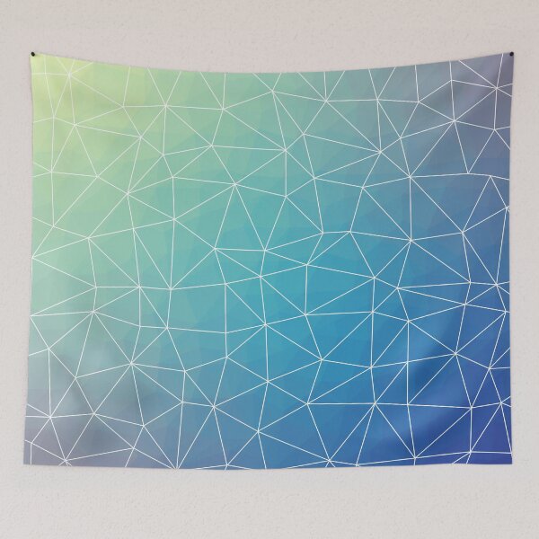 Item preview, Abstract Blue Geometric Triangulated Design  designed and sold by oursunnycdays.