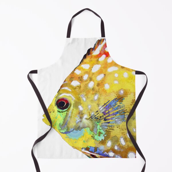 Item preview, Siren Big Colorful Fish Head Art designed and sold by Sharon Cummings Art.