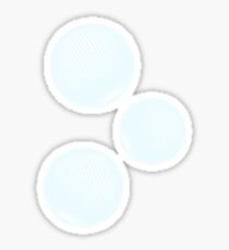 Geometric Neon Space Bubbles Sticker