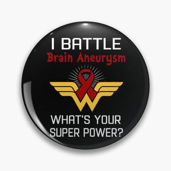 Item preview, I Battle Brain Aneurysm What's Your Super Power Support Brain Aneurysm Warrior Gifts  designed and sold by Sabfit.