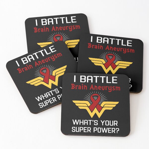 Item preview, I Battle Brain Aneurysm What's Your Super Power Support Brain Aneurysm Warrior Gifts  designed and sold by Sabfit.