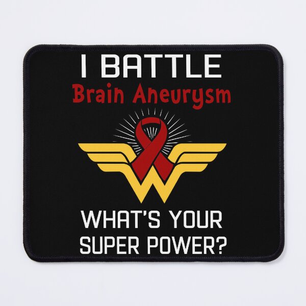 Item preview, I Battle Brain Aneurysm What's Your Super Power Support Brain Aneurysm Warrior Gifts  designed and sold by Sabfit.
