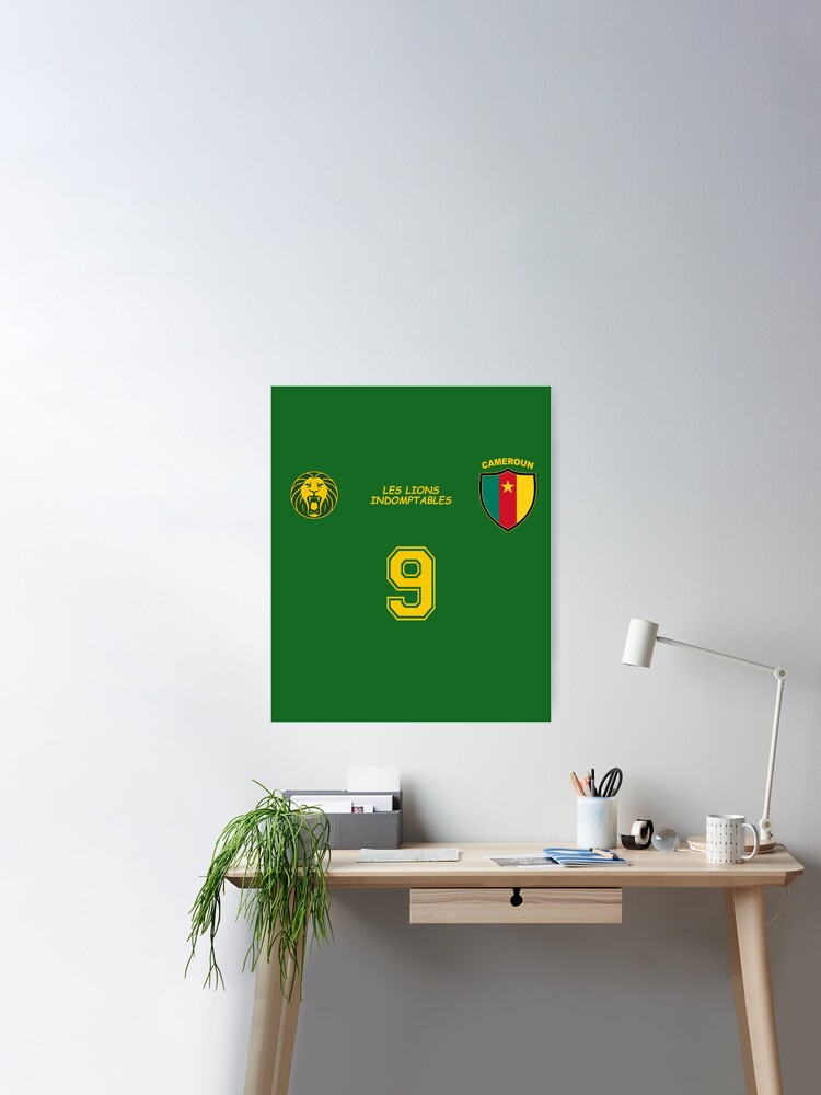 Cameroon National Football Team Soccer Retro Jersey Les Lions Indomptables  Poster for Sale by A World Of Football (Soccer)