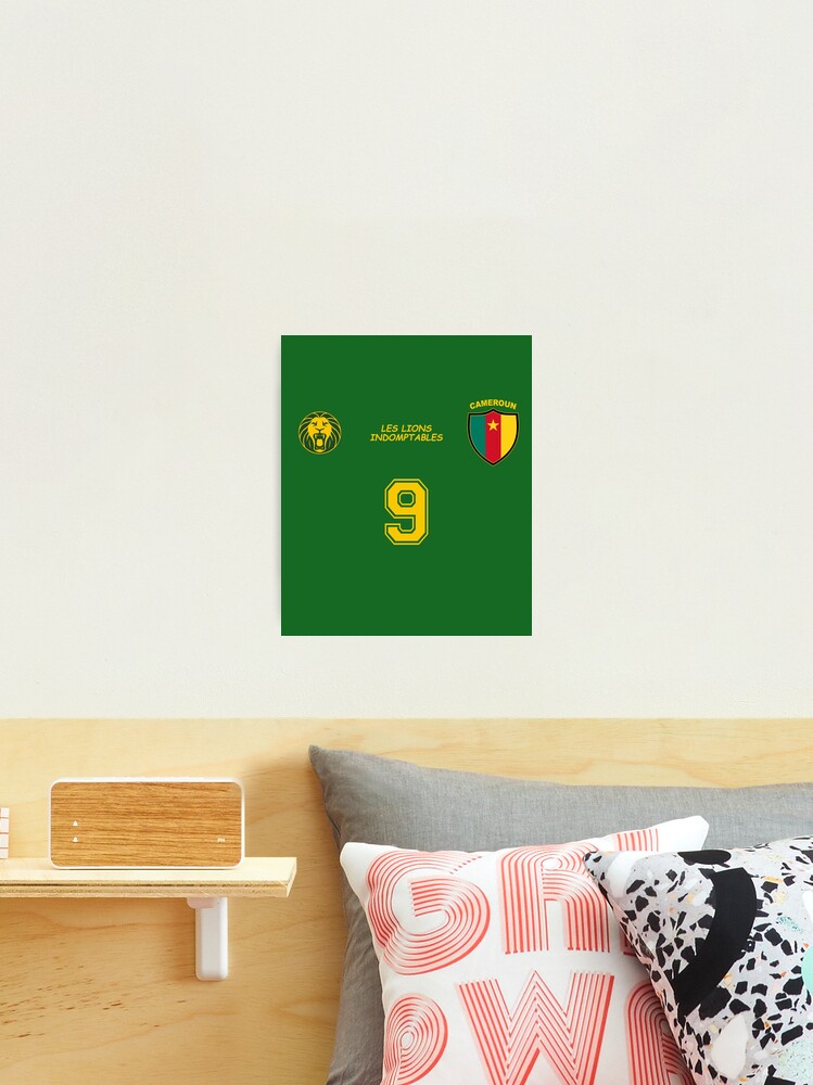 Cameroon National Football Team Soccer Retro Jersey Les Lions Indomptables  Poster for Sale by A World Of Football (Soccer)