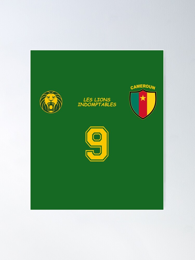 Cameroon National Football Team Soccer Retro Jersey Les Lions Indomptables'  Poster for Sale by A World Of Football (Soccer)