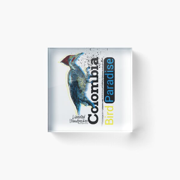 Item preview, Lineated Woodpecker bird, photographed and illustrated in the forests of colombia designed and sold by plumasycantos.
