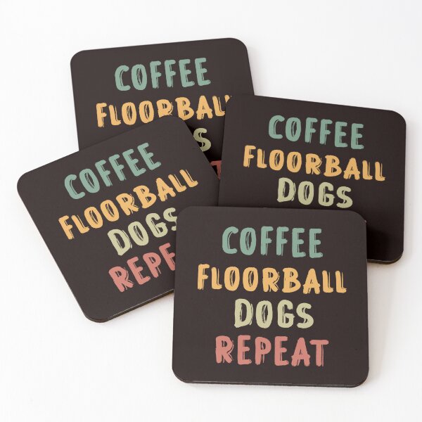 Item preview, Coffee Floorball Dogs Repeat, florbal, Funny Floorball, Hockey designed and sold by Aerial Addicts.