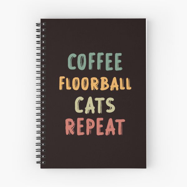 Item preview, Coffee Floorball Cats Repeat, florbal, Funny Floorball, Hockey designed and sold by Aerial Addicts.