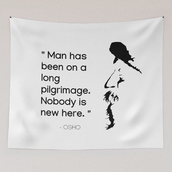 Item preview, Man has been on a long pilgrimage ... Osho Quote – To Turn You Outside In! - text design designed and sold by RetComly.