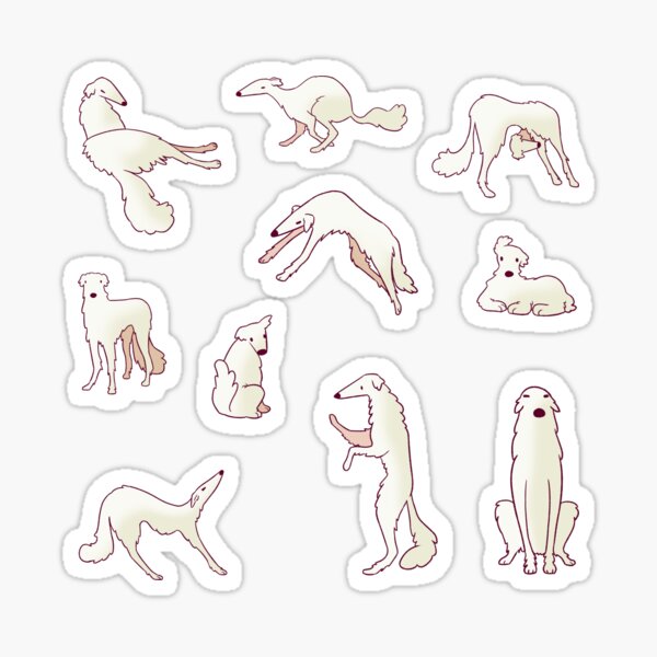Item preview, The Shapes Of Borzois designed and sold by ghostcashew.