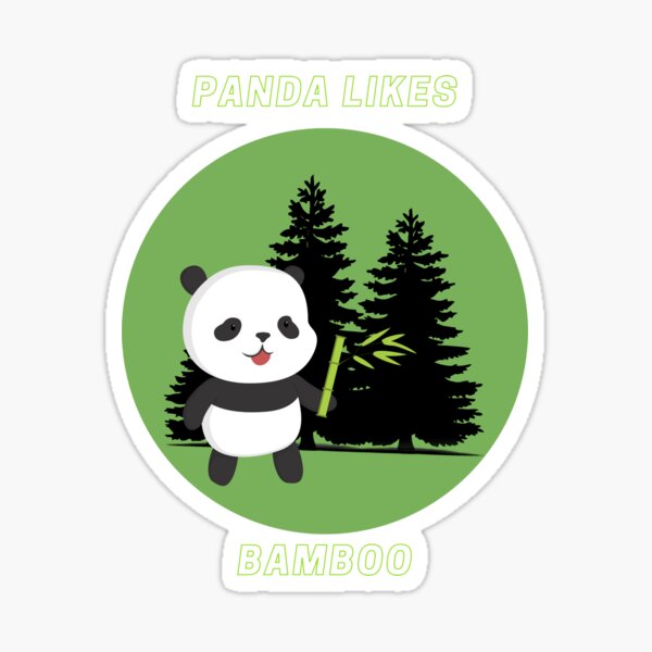 "panda likes bamboo" Sticker for Sale by PanDaLover321 | Redbubble