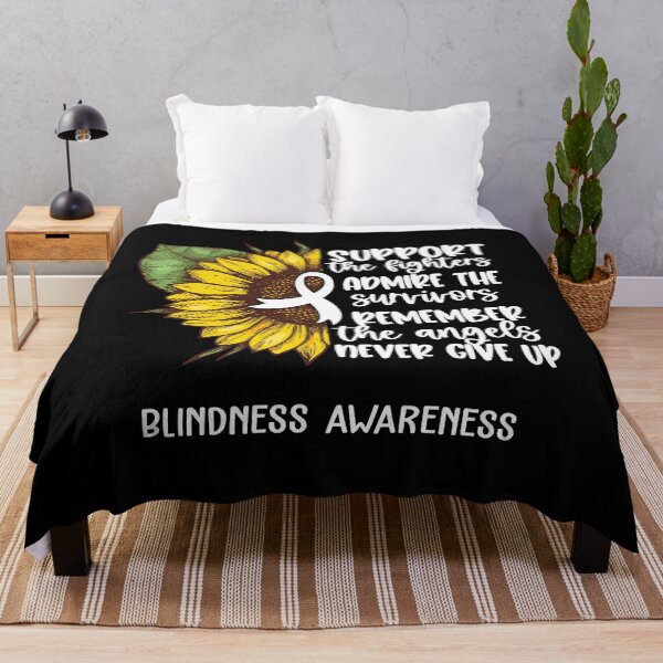 Item preview, Blindness Awareness - Support the Fighters Admire the Survivors Remember the Angels Never Give Up designed and sold by whlrcheryl.