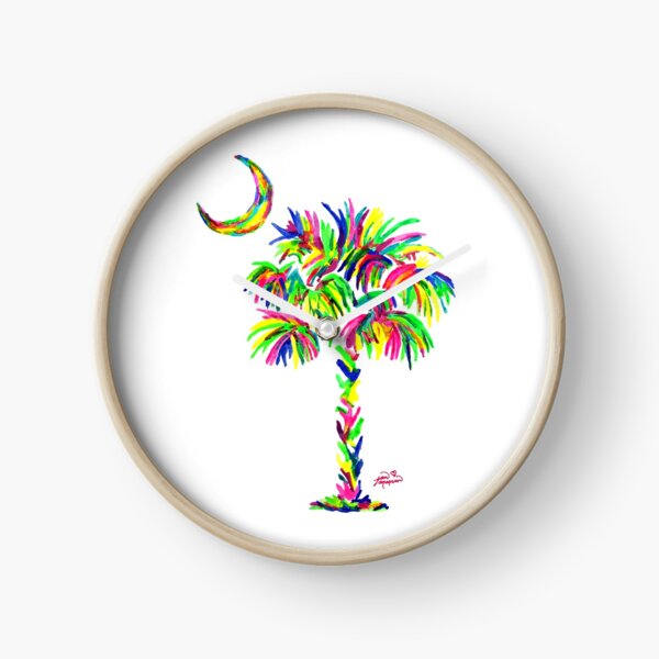 South Carolina is Simply Amazing Palm Tree Clock