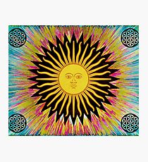 Psychedelic Sun Star Photographic Print