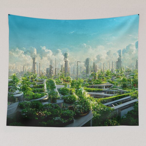Item preview, Institute City of the Future - Futuristic Utopia Paradise Hydroponic Gardens Eco-City - Fallout 4 Concept Art designed and sold by Nicky-Valentine.