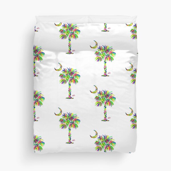 South Carolina is Simply Amazing Palm Tree Duvet Cover