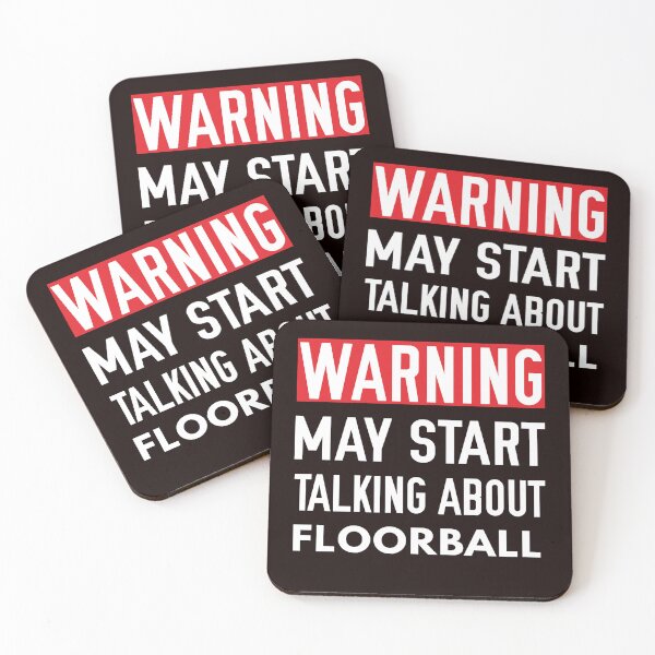 Item preview, Warning May Start Talking About Floorball, florbal, Funny Floorball, Hockey designed and sold by Aerial Addicts.