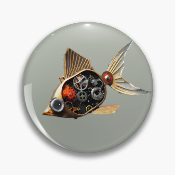 Item preview, Flavius the Steampunk Goldfish designed and sold by Angela Micheli Otwell.