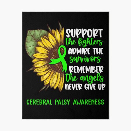 Item preview, Cerebral Palsy Awareness - Support the Fighters Admire the Survivors Remember the Angels Never Give Up designed and sold by whlrcheryl.