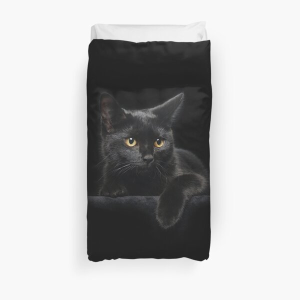 Black Cat Duvet Cover