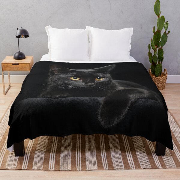 Black Cat Throw Blanket