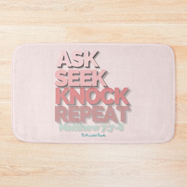 Item preview, Ask Seek, Knock Repeat - Light Pink designed and sold by TheReporter1.