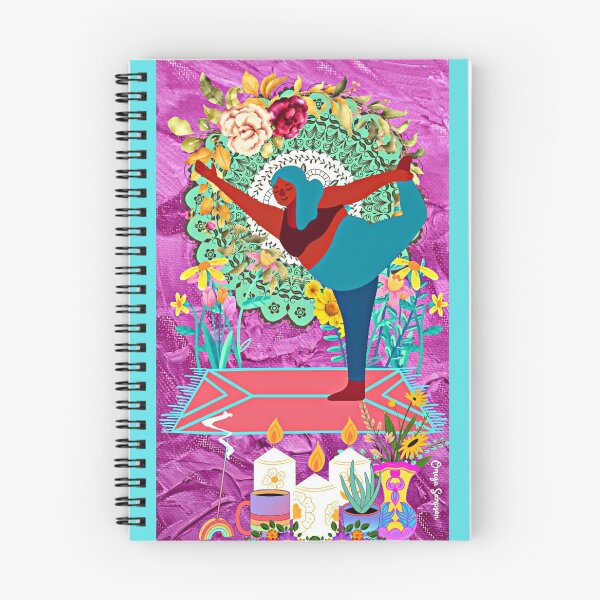 Item preview, Blue Floral Yoga Girl designed and sold by artbyomega.