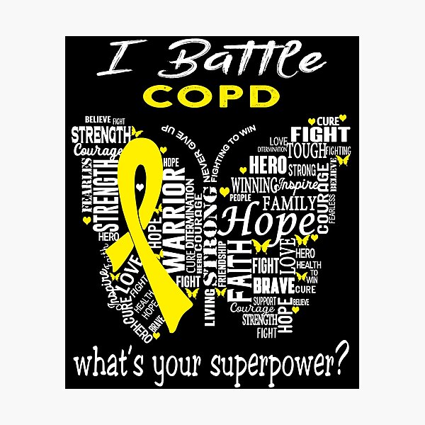 Item preview, COPD Warrior - I Battle COPD What is your Superpower? designed and sold by KirstybShop.