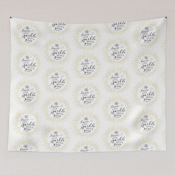 Item preview, She Leaves a Little Sparkle Faux Gold designed and sold by Star Stream Design.