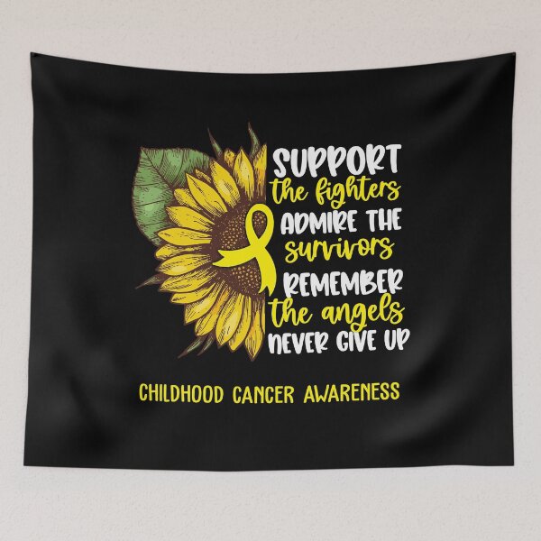 Item preview, Childhood Cancer Awareness - Support the Fighters Admire the Survivors Remember the Angels Never Give Up designed and sold by whlrcheryl.